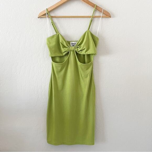 Princess Polly | Cut Out Mini Dress Green - Picture 3 of 9